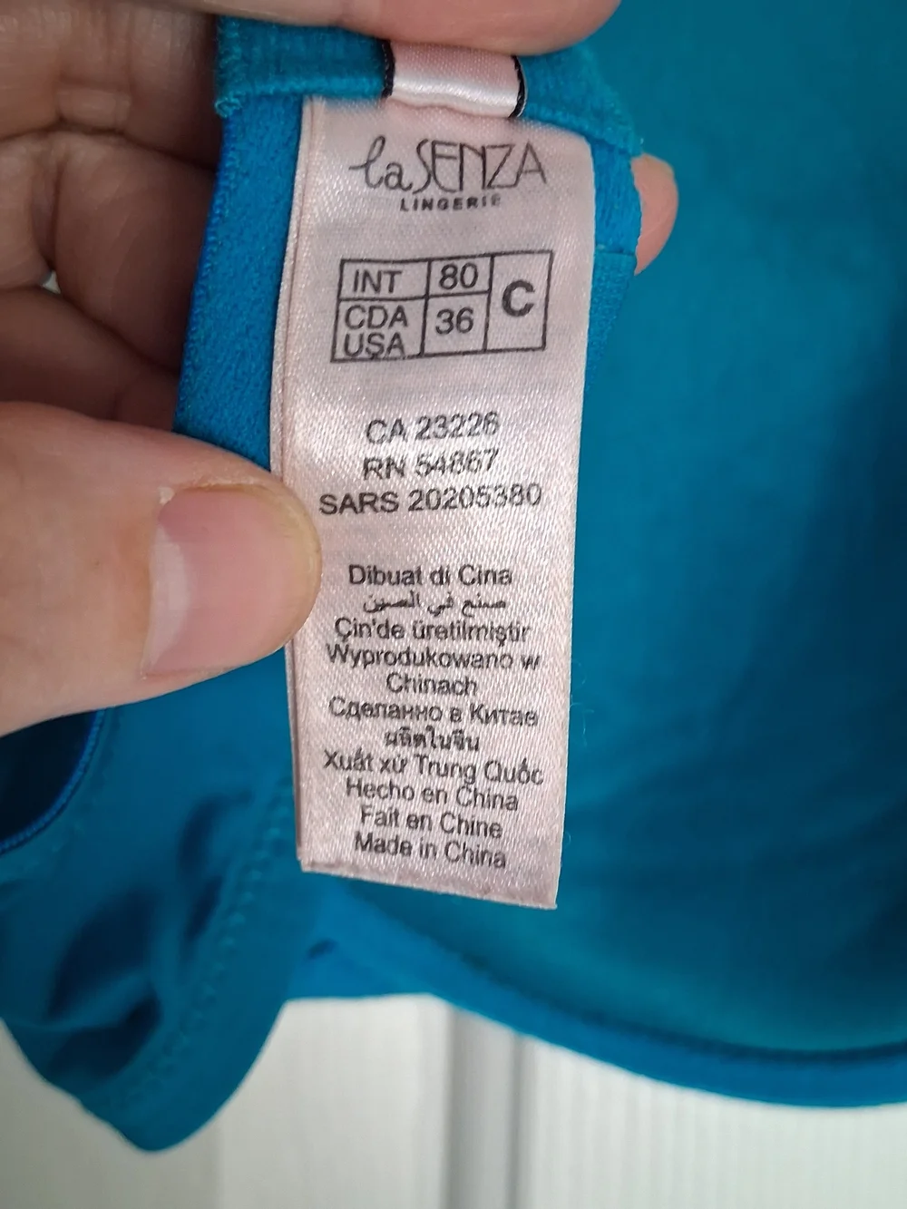 La Senza Perfectly Me Push Up Bra Teal Black Lace Cage 36C - Picture 4 of 13